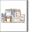 FIRST FLOOR PLAN 190 SQYDS (BUILT-UP AREA = 1103 SQ.FT.)
