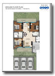 GROUND FLOOR PLAN 190 SQYDS (BUILT-UP AREA = 1103 SQ.FT.)